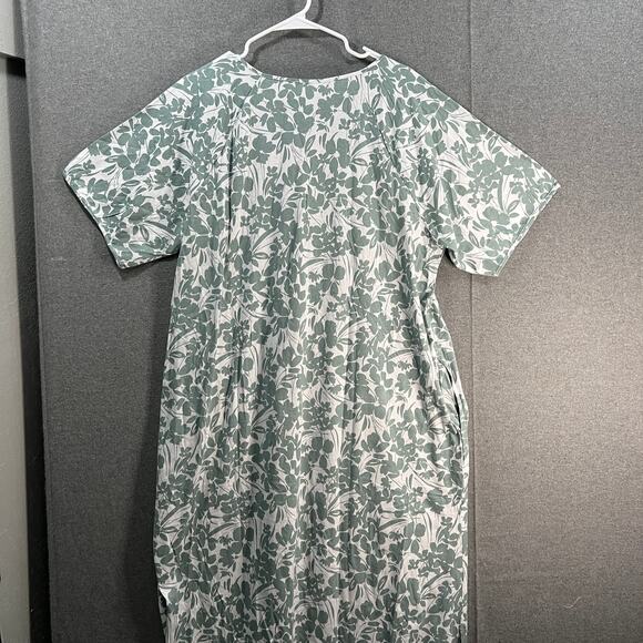 Stan Herman Printed Knit Jersey Square Neck Maxi Dress Delicate Sage X-Large - Picture 12 of 13